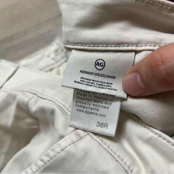 Lot Of 2 AG Adriano Goldschmied Pants Men's 38x32 Beige The Marshall Slim Chino - Picture 7 of 11